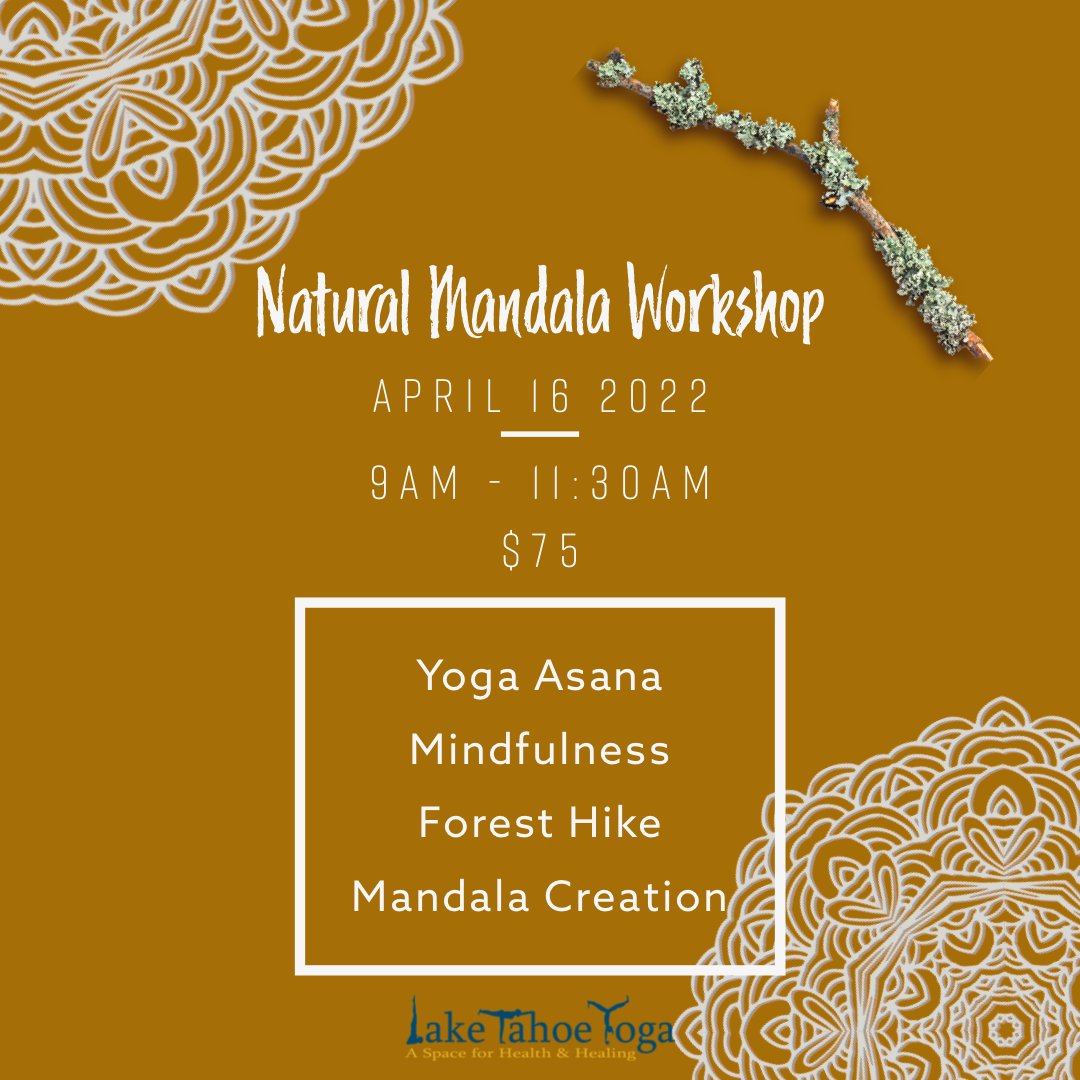 LakeTahoeYoga's tweet photo. Bhakti, Bikes and Mandalas: April is for Devotion - Learn more about what's happening at LTY this month  https://t.co/glB3AB1xav #laketahoeyoga #bhaktiyoga #yogaclasses #mountainbikeyoga #coreyoga #mandala #nature #tahoeyoga https://t.co/nxEVPaPMfj
