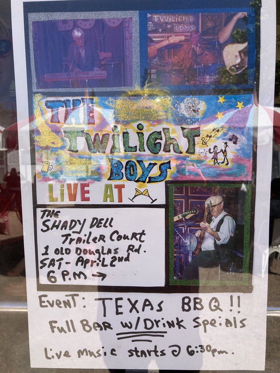 gregchaille's tweet photo. BBQ, Booze and live music and we didn’t have to drive all the way to Old B. @TheShadyDell #DotsDiner https://t.co/Fb6EaSP7ng
