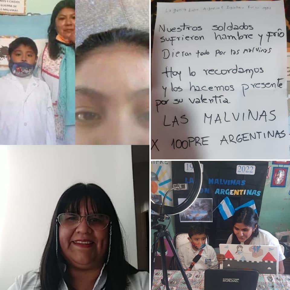 EducacionHope's tweet photo. Docentes y alumnos de la Esc. N7045 "Dr. Oscar Héctor Costas-Domiciliaria" homenajearon a nuestros soldados de #Malvinas en un emotivo acto en cada domicilio y conectados en simultáneo entre sí con alumnos de capital y del interior provincial. https://t.co/0uyEEUt8YQ