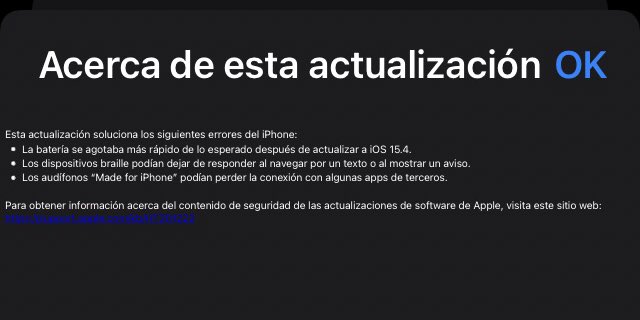 by_Markerus's tweet photo. Actualización 📲 #iOS15.4.1 para #iPhone #Apple #Seguridad #Batería | Disponible

Update 📲 #iOS15.4.1 for #iPhone #Apple #Security #Battery | Available https://t.co/rCDuvzwZjd