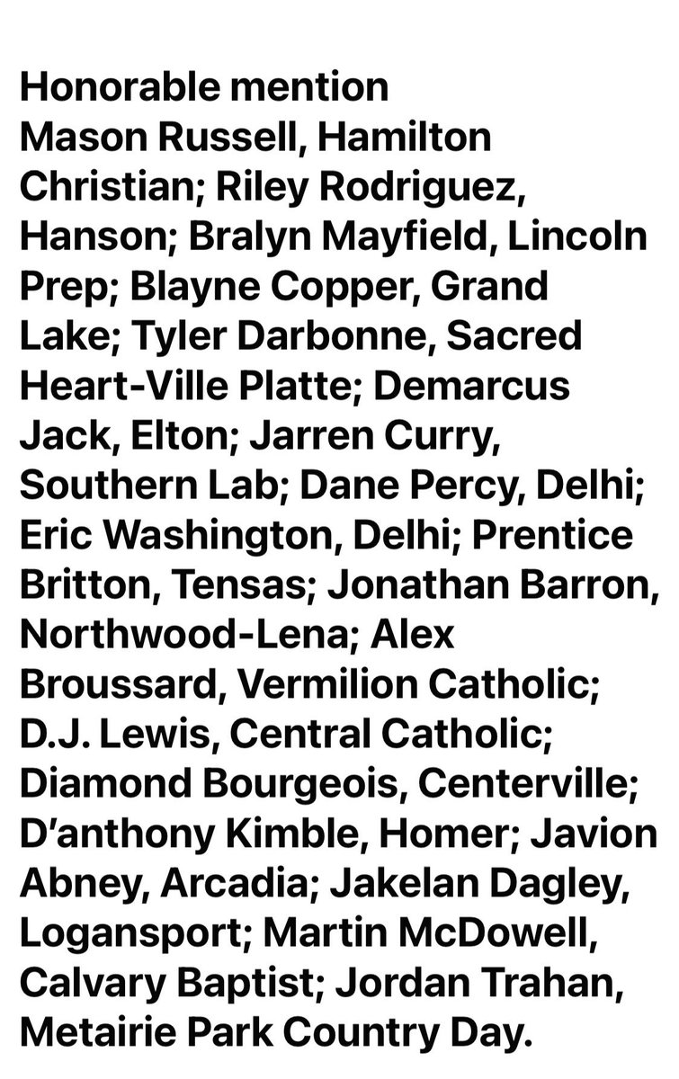 __CoachJP's tweet photo. Congrats to all! 1A/D-IV plays good hoop! GREAT players & coaches in this class. Special congrats to
Austin (not Tyler 🙄) Darbonne on honorable mention!!!
#LHSAA #LHSBCA https://t.co/uErTw2Olv6