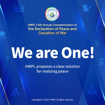 dabogmam's tweet photo. #PEACEMESSAGE
"HWPL's 6th Annual Commemoration of the Declaration of Peace and Cessation of War
#HWPL #Together_Peace #WeAreOne
#DPCW #LegislatePeace #LP #LawforPeace
#AllianceofReligions #PeaceEducation
#PeaceActivities #peace #worldpeace
#peaceconversation https://t.co/OlS4pWC0ZN