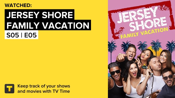 I've just watched episode S05 | E05 of Jersey Shore Family Vacation! #jerseyshorefamilyvacation  https://t.co/T58SbYoiLQ #tvtime https://t.co/p2YSvWZEQg