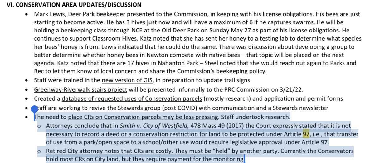 FriendsofColdS1's tweet photo. @Environista See highlighted text from Conservation Commission minutes of 3/10/22. https://t.co/2oe7qREGB1 https://t.co/HAS8hzaxyU