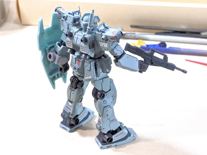 #ジムやジェガンやジェスタや連邦系量産機に作例が見たくて仕方ない ユニバーサルユニットを色々とディテールアップ(これしかないけど) 