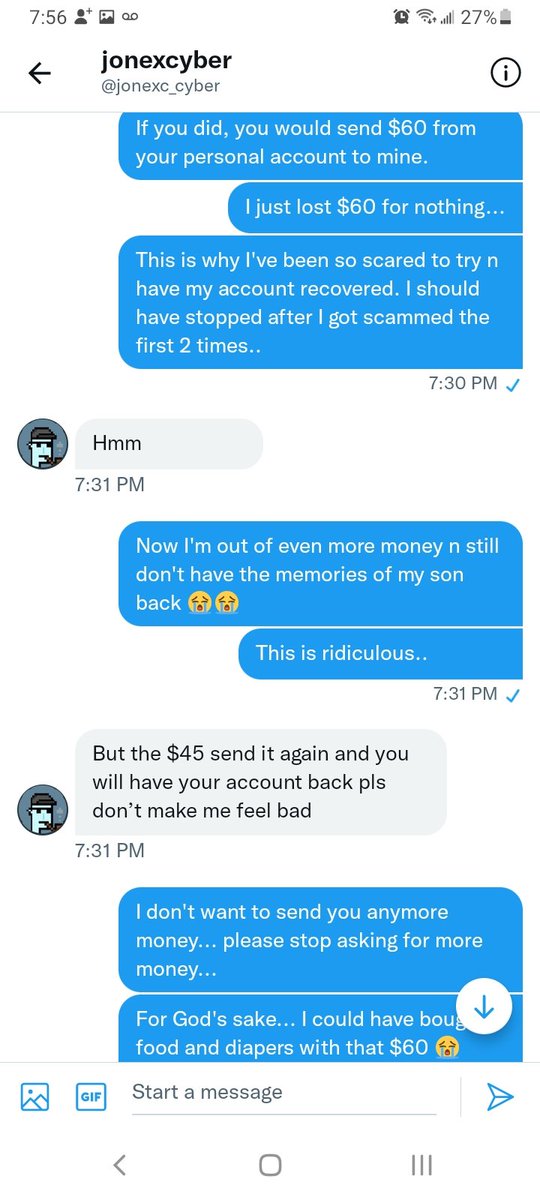 Dani5455's tweet photo. @jonexc_cyber is a scammer https://t.co/iXPs2hPWdy