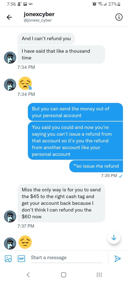 Dani5455's tweet photo. @jonexc_cyber is a scammer https://t.co/iXPs2hPWdy