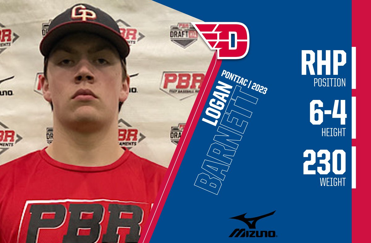 PrepBaseballIL's tweet photo. RHP Logan Barnett (Pontiac, 2023) commits to Dayton. 

A winner from the #ILPAS22, Barnett is currently ranked No. 64 overall in IL. 

👤PROFILE: https://t.co/PRJdlK6HWS https://t.co/wXb6l22bh7