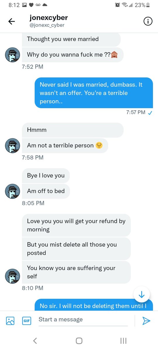 Dani5455's tweet photo. @jonexc_cyber is a scammer https://t.co/vzH7n6yBL8