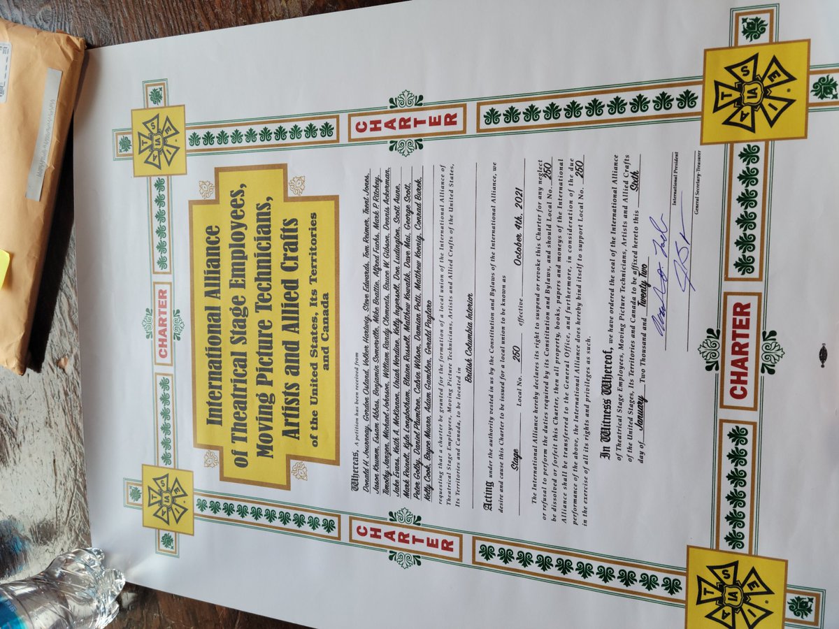 iatse168's tweet image. We at @iatse168 are honoured that one of our Members was able to join our @IATSECANADA Kin from the new @IATSE Local, #Local250 at @SOEC in their first concert back, in support of @SantanaCarlos.