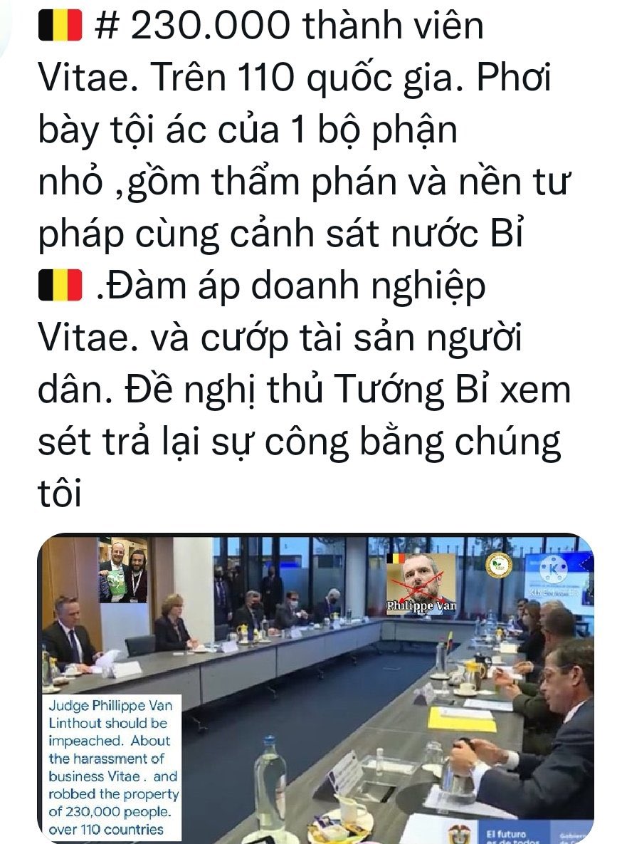 Don't buy any more time, Belgian government. Vitae is just and pure, then truth and justice will speak! Return Vitae to us now.
<a href="/GoesTrend/">Belgium goes against the trend</a> 
<a href="/AgainstBelgian1/">struggle against the Belgian state</a> 
@BelgiumEU 
<a href="/BelgiumMFA/">🇧🇪 Belgium MFA</a> 
@BelgiumEU 
@ConstCourtBE 
<a href="/BelRedDevils/">Belgian Red Devils</a>