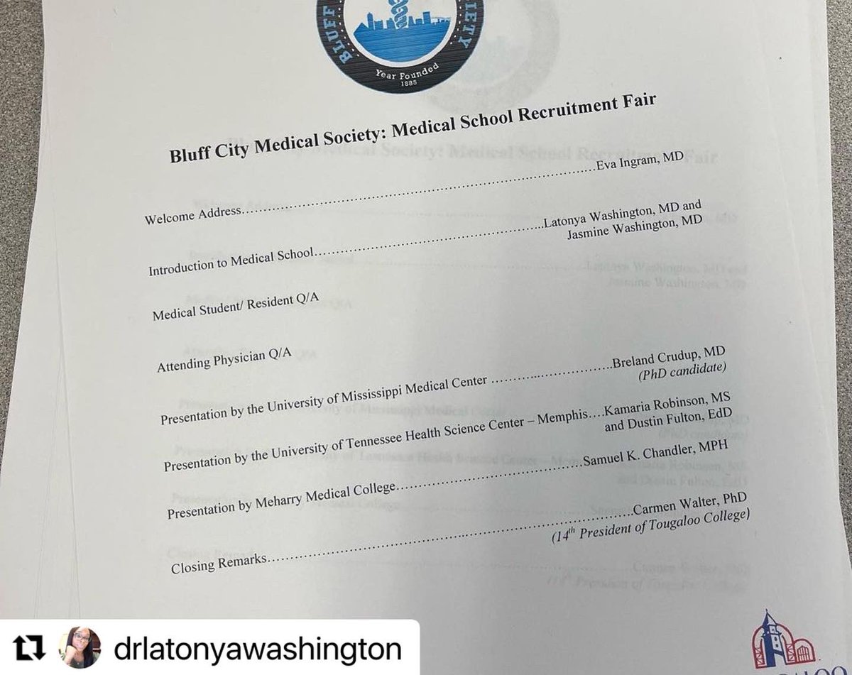 drlbwashington's tweet photo. Today, the @BluffCityMed hosted it’s first Medical School Recruitment fair on the campus of Tougaloo College!  

This was the first event, but certainly won’t be the last.  My heart is full! ❤️ https://t.co/phlxMcoi5B