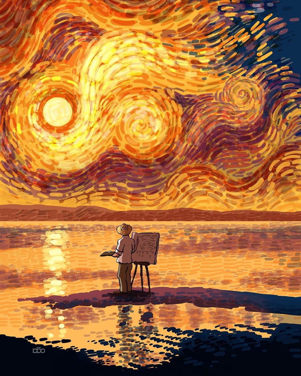 Van Gogh.

Painting by Alireza Karimi Moghaddam.