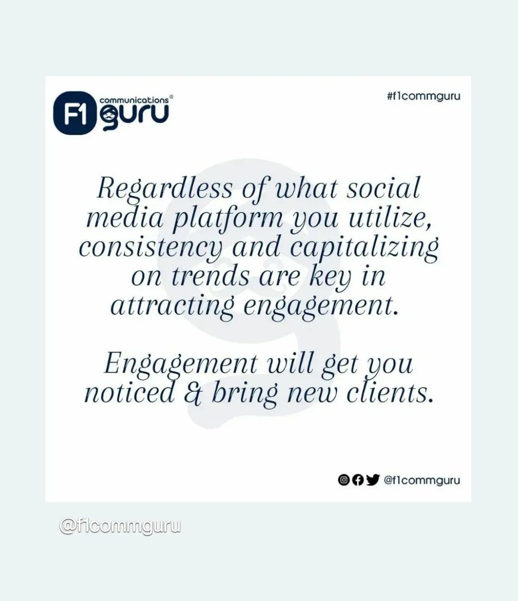 F1commguru's tweet photo. #Trending #consistency #PR #pragency https://t.co/l85FErnTnr