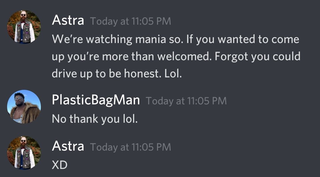 UCBwrasslin's tweet photo. A conversation between Astra and I about #wrestlemania https://t.co/4wnaMd6Mzr