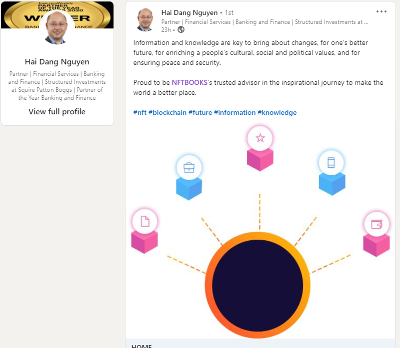 nftbstoken's tweet photo. Thank you very much for your great support in #NFTBOOKS . We are honored to have such an amazingly experienced legal advisor.
👇👇👇
https://t.co/rWVbJL2YkU

#PublishEcosystem #BookSwarmArmy $NFTBS https://t.co/AqwxduOMll