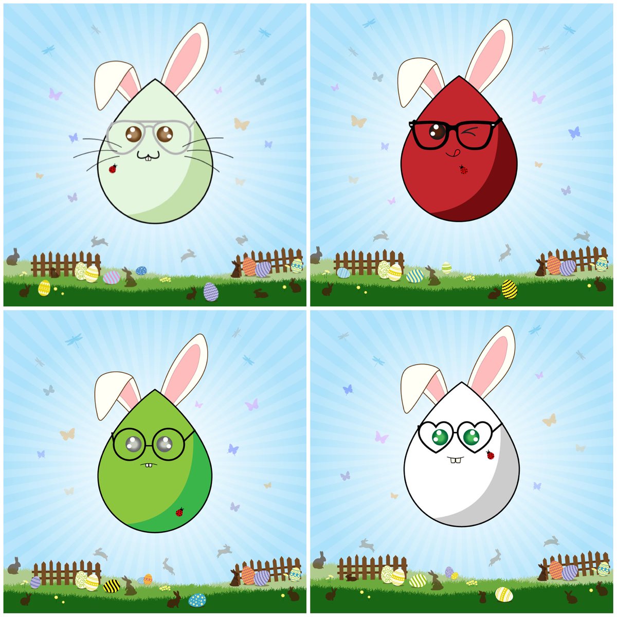 Drop_Pop_NFT's tweet photo. Easter🐰 is just around the corner 🐣 The drops are getting excited for this festive season #easter #easter2022 #NFTs #NFTarts #NFTCollection #ETH #OpenSeaCollection #OpenSeaNFT https://t.co/mNyZKueUY9