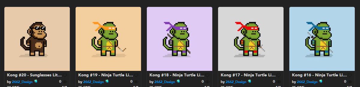 2662_Design's tweet photo. 📢 NEW UPDATES  (Original Work)
Little Kong Cosplay
Only 25 One
Available on :
https://t.co/LuhIAAKIPD

#NFT #NFTs #NFTCommunity #NFTdrop #nftcollector #NFTCollection #NFTProject #Kong #Pixelart https://t.co/n9EwnXY8fp