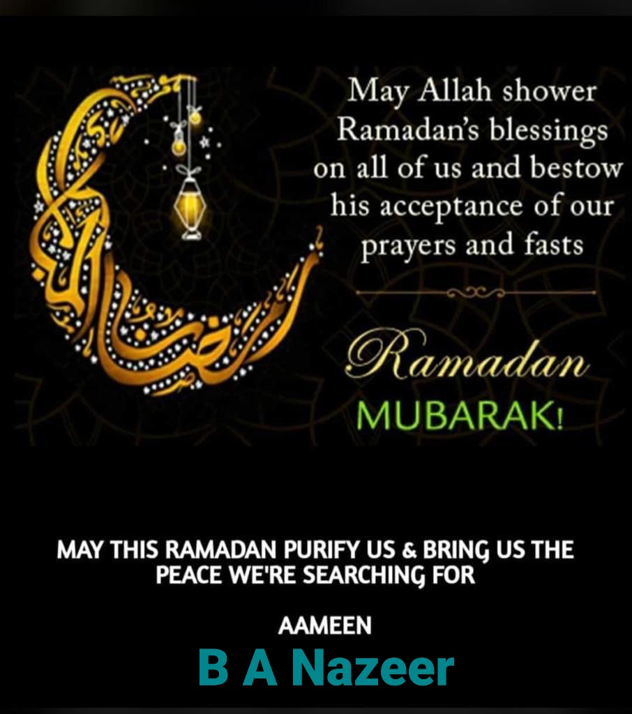NazeerBA686's tweet photo. @utkhader Wa alaikum salam Ramzan Mubarak https://t.co/3UvhMPDn5j
