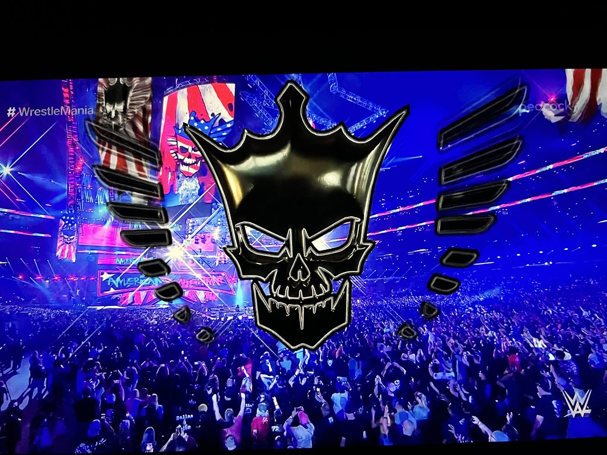 GKW_Wrestling's tweet photo. Holy shit! With the #AEW music and entrance and everything.   #WrestleMania38 https://t.co/H0xXtSWvRV