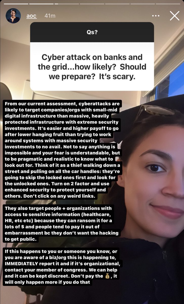 AOC is... 100% a cyber professional? 😮