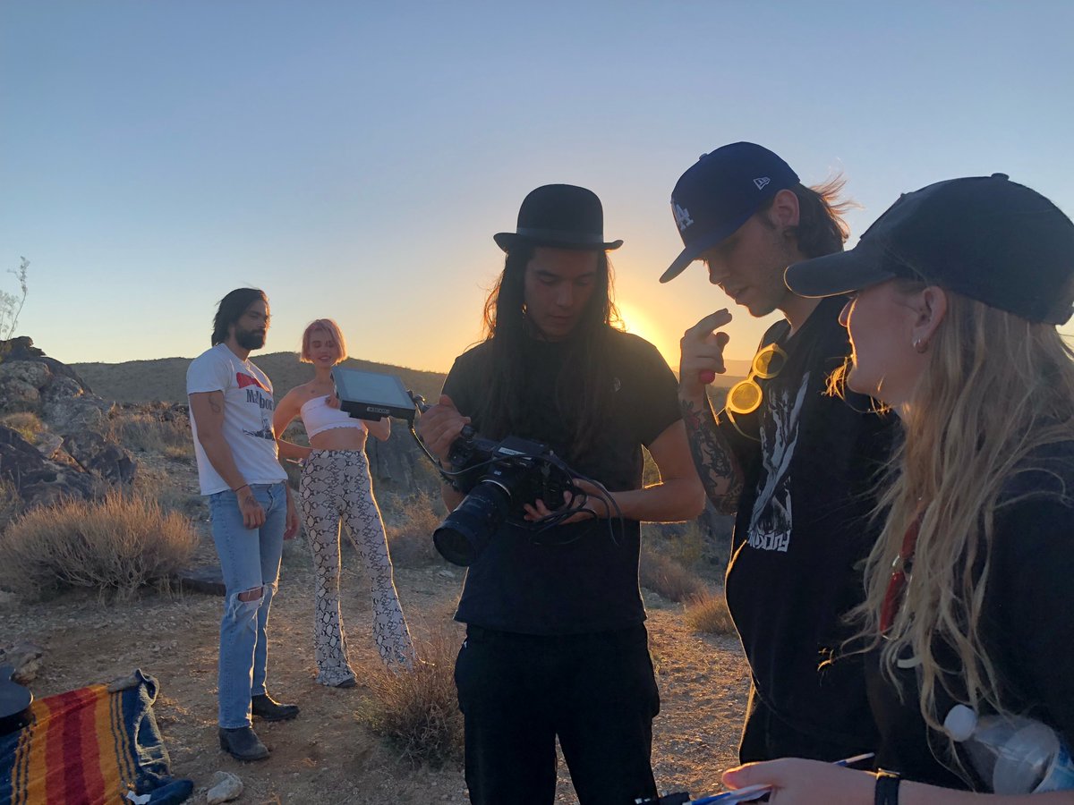 dearkyliescott's tweet photo. just got home from a 10-day shoot for the film I have been producing called The Memoirs of My Misery. it was a long haul but we had a blast and have come home with some phenomenal footage to work with! https://t.co/8cc8vmzY9V