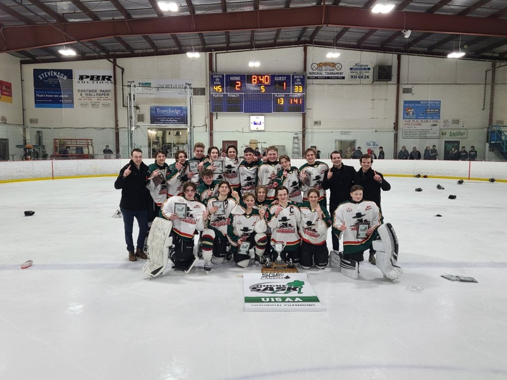Congratulations to Head Coach Rhett Kehoe &amp; all involved with the <a href="/TheStoonBandits/">Saskatoon Bandits</a> on winning the <a href="/hockeysask/">Hockey Saskatchewan</a> U15AA Provincial Championship tonight in double OT over Swift Current! Great job Bandits!