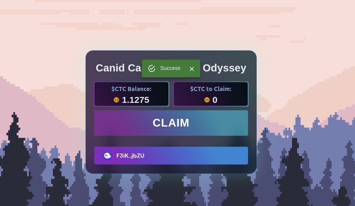 Our staking is now live!! 

How it works (Non-Custodial/Stateless Staking)

Our bot snapshots your wallet daily (24hrs)

It then pulls an image of your NFT into the platform and begins generating tokens

Every 24 hours you will be able to claim your $CTC 🪄

#Solana #NFTs