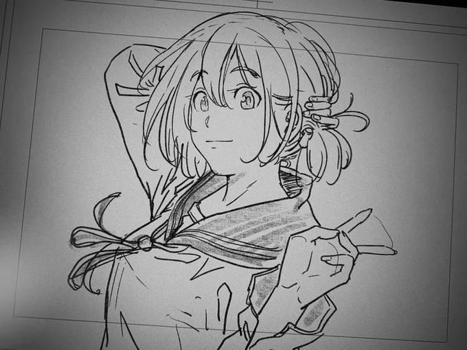 今日も丁寧に描いていこう。 