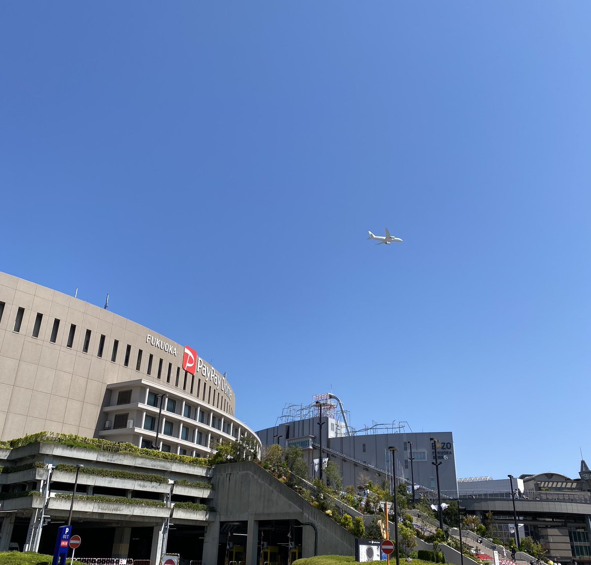 denpei__sakaist's tweet photo. 劇場はPayPayドームの横のEZO。
上空には飛行機。
伝兵の1日。 https://t.co/wTgogulsH1