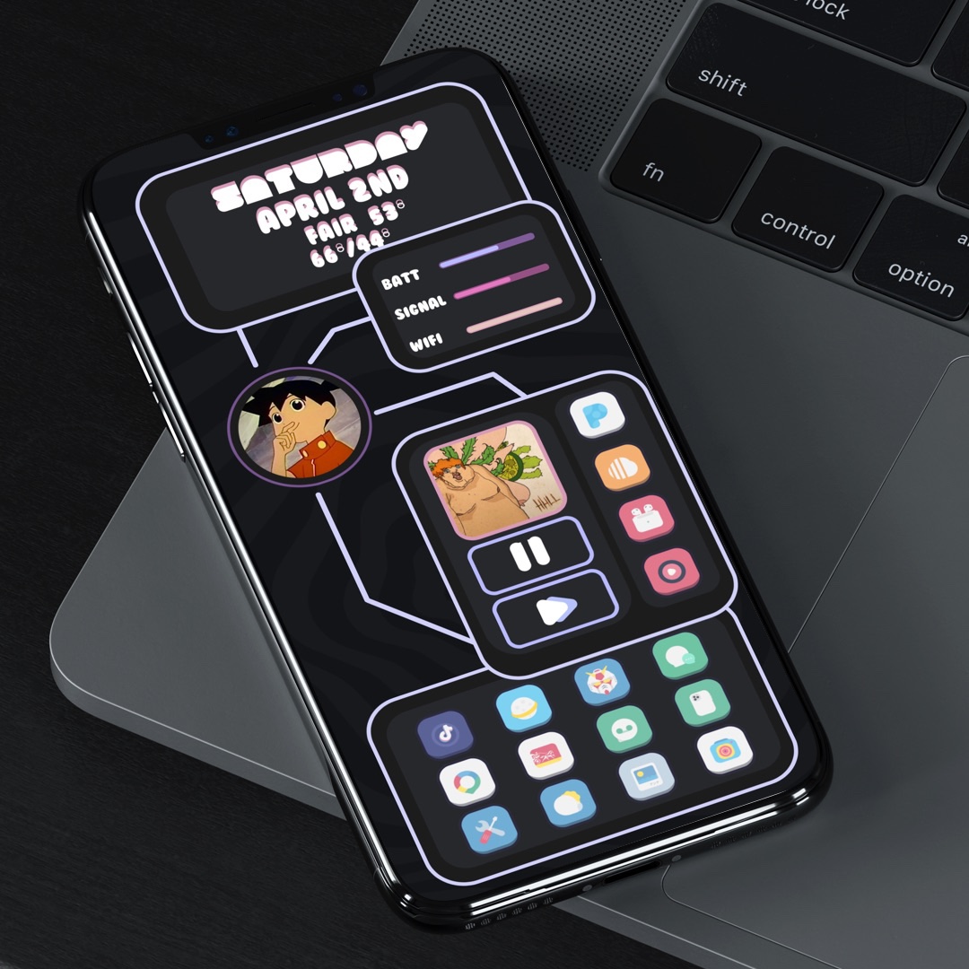 GuidkGui's tweet photo. Heavily inspired by
@h_n_d_r_k , @_Kennyroo
Icons by @kurapzs
Wallpaper by @_Kennyroo
Widget made by me with #lockpluspro and #creatorapp applied with #frontpage by @JunesIphone #iosthemes #iPhone12ProMax https://t.co/VdGGBdb9Ap