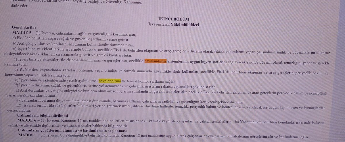 aliosmanonder34's tweet photo. Özel ya da kamu fark etmez. Tüm iş yerleri, hizmet veren tüm alanlarda HAVALANDIRMA şartı aranmakta, bu şartları yerine getirmediği vakit ruhsat izni verilmemektedir. Havasız olan yerde insan yaşayamaz. Hiç bir canlı türü yaşamayaz. O çaputları kimse dayatamaz. Suç teşkil eder! https://t.co/6VRrXmLFT8