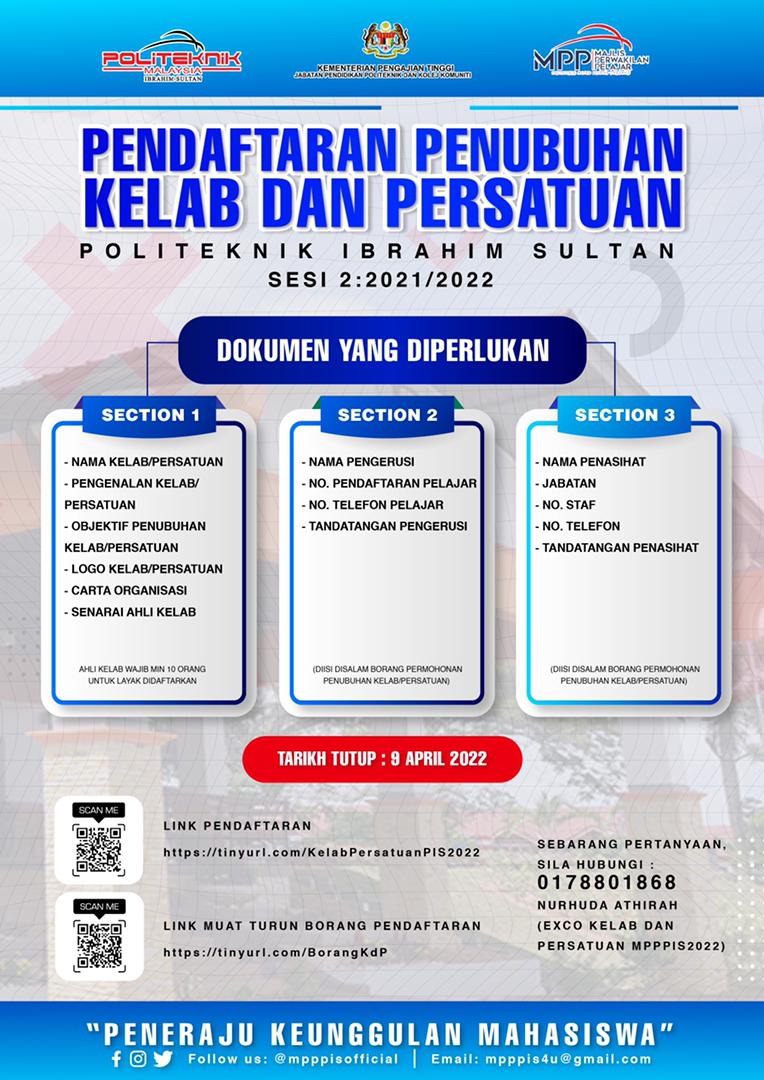 mpppisofficial's tweet photo. Pengumuman 📌
PENDAFTARAN PENUBUHAN KELAB DAN PERSATUAN Sesi II : 2021/2022 kini dibuka 

Ingin menubuhkan Kelab dan Persatuan? Inilah masanya. Anda boleh menghantar permohonan melalui pautan berikut👇🏻:

https://t.co/eWZfs2CNbK

Ayuh mendaftar sekarang! ✅🔥 https://t.co/uH5cSeHgFg
