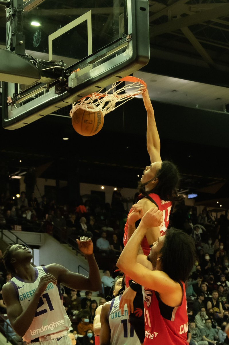 DJudahSports's tweet photo. Had a fun time shooting the Raptors 905 game this afternoon.

Great games from the rookies:

Banton: 21PTS/7REB/9AST
Champagnie: 28PTS/15REB/7 3PM

The 119-113 win over Greensboro secured the #1 record in the league and home court through the playoffs.

#WeTheNorth #raptors905 https://t.co/YTzv7rvKph