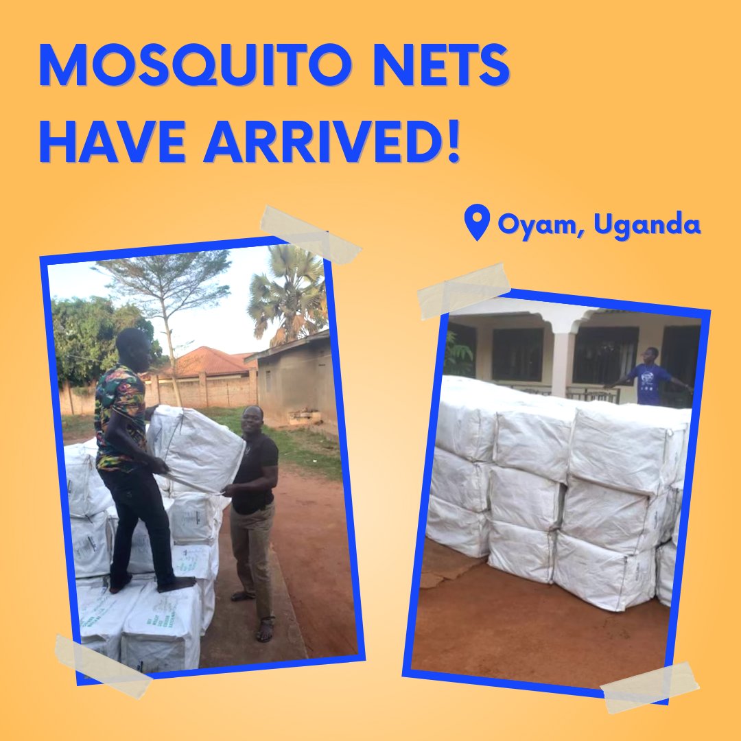 Amazing news! 5,000 mosquito nets were delivered today to Oyam, Uganda 🦟  Sleeping under nets provide effective protection against malaria and other mosquito-borne illnesses. Good job RUFC team! 👏