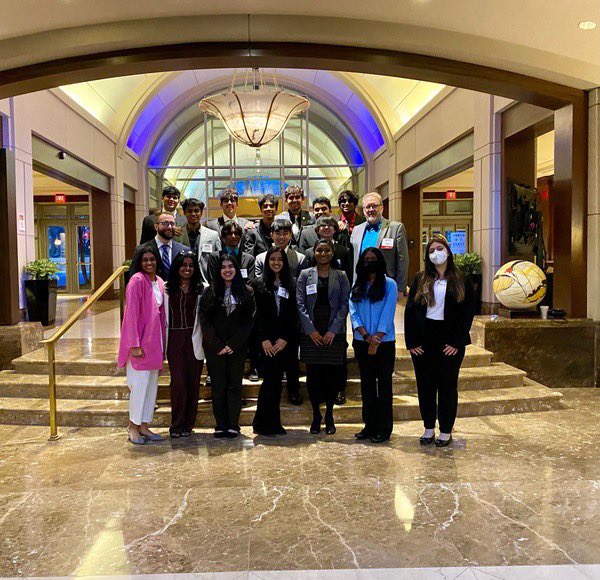 CartoonMrClark's tweet photo. We had a great weekend at the Virginia FBLA SLC at Reston Town Center. 16 members including 12 competitors with 2 advisers. Go John Champe Knights! https://t.co/Cg7YtEowON