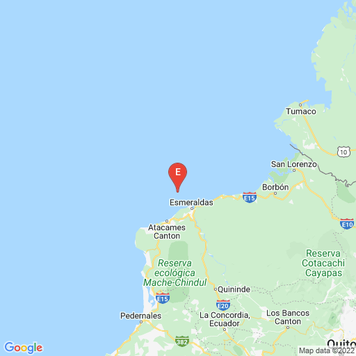 IGecuador's tweet photo. #SISMO ID: igepn2022gmhu Preliminar 2022-04-02 21:46:32 TL Magnitud:3.5 Profundidad: 2.19 km, a 18.55 km de Esmeraldas, Esmeraldas,Latitud: 1.0928 Longitud:-79.7632 Sintió este sismo? Repórtelo! en https://t.co/SPijpmTTan https://t.co/3YTmyKRbJ9