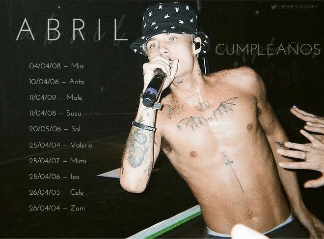 JHARGENTINAOFF's tweet image. 🎁 | Les dejamos el calendario de cumpleaños de Abril! Acá abajo vamos a ir saludando a cada una :)