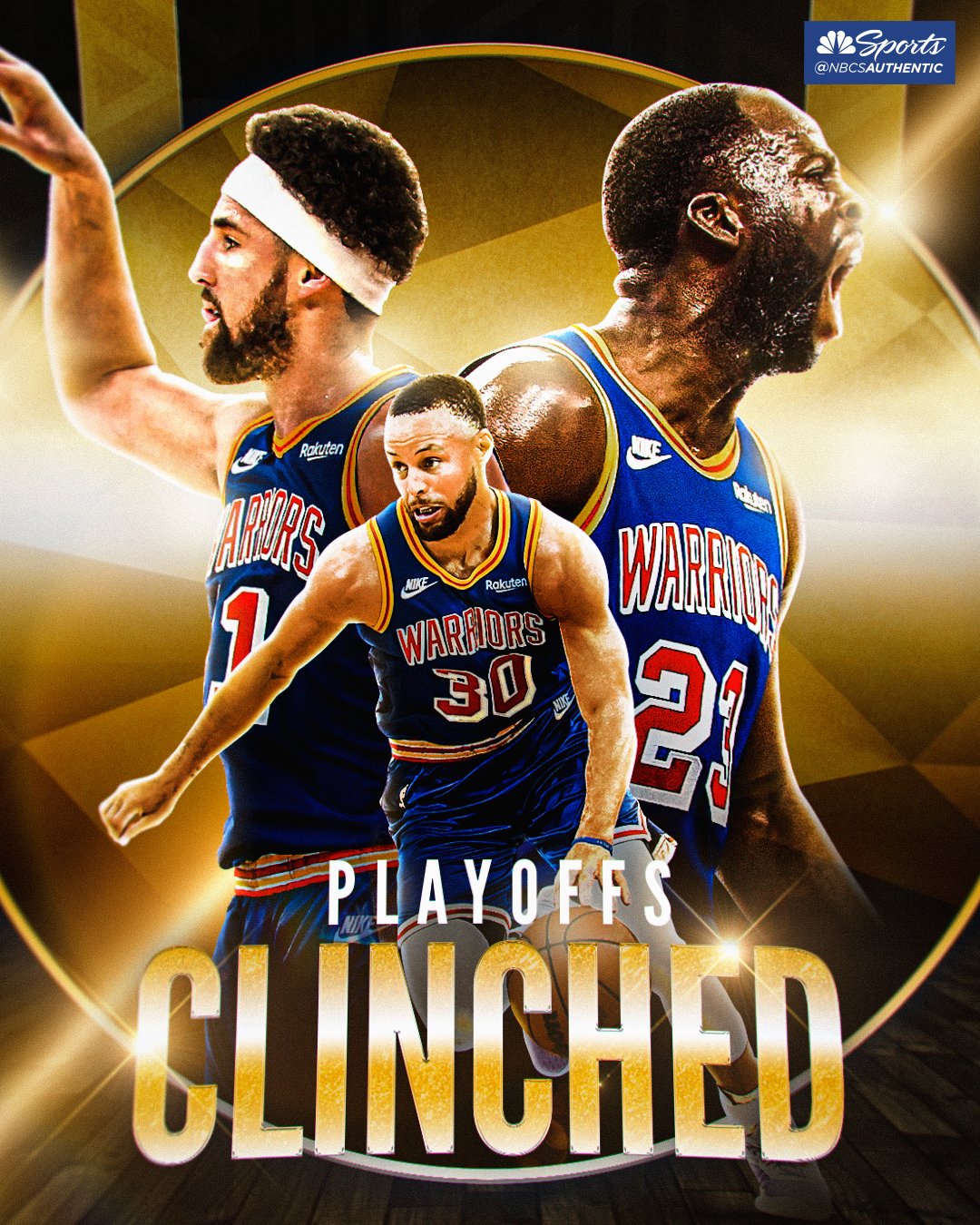 Golden State Warriors on X: x - Clinched. The 2021-2022 Golden State  Warriors are PLAYOFF BOUND. @kpthrive