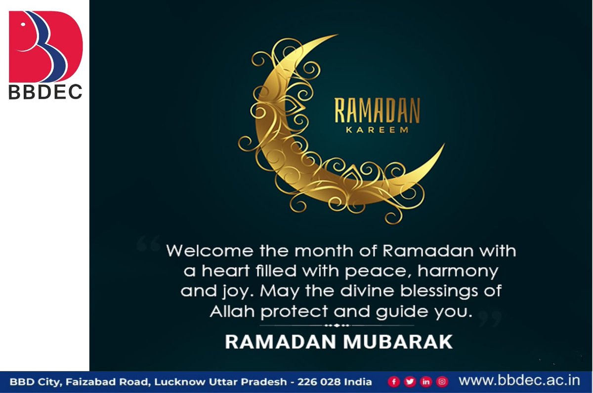 bbdec_official's tweet photo. As the auspicious month of Ramadan starts, may the crescent-shaped moon brighten your path toward enlightenment, and may Allah bless you with peace and grace.
BBDEC Wishing you a very Happy Ramadan!
#bbdec #ramadan2022 #RamadanMubarak #MonthOfRamadan #happyramadan2022 https://t.co/eMnxErhU1F