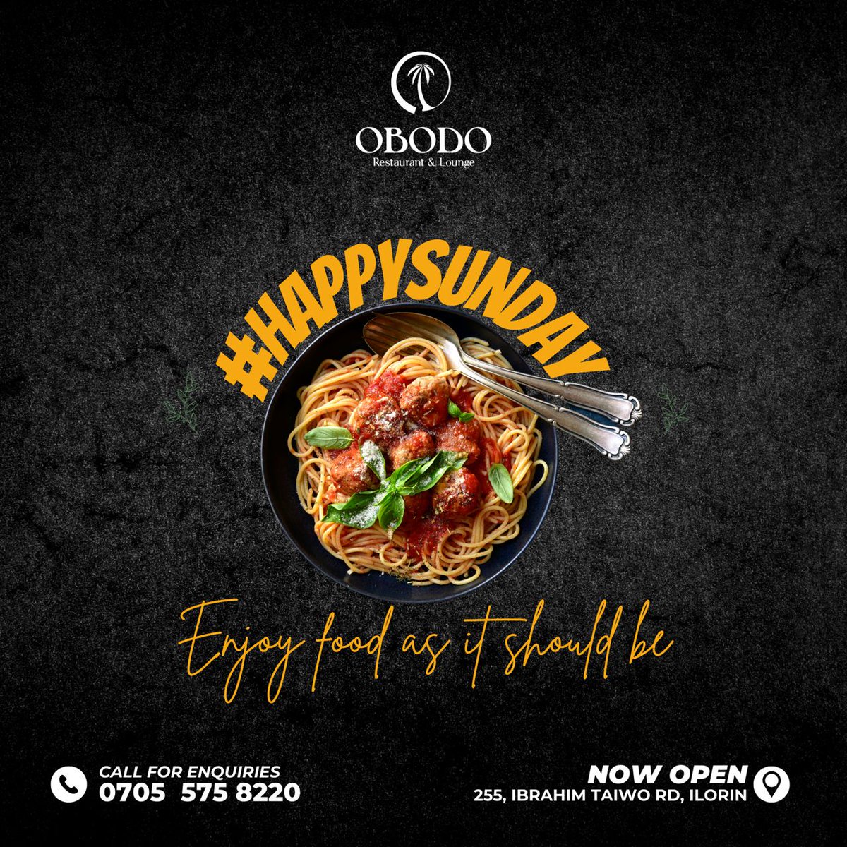 It’s Sunday, where are you eating this afternoon? Come to OBODO Restaurant & Lounge and enjoy our variety of meals at pocket friendly prices 😇😋 #obodorestaurantandlounge