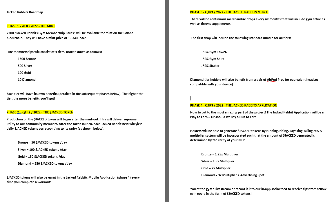 Jacked Rabbit Gym Club.
Currently Minting for 1.6 SOL
Like working out and NFTs? They've got big plans!
Discord: discord.gg/wq9dGtKw
Mint: sparkling-smakager-3f3686.netlify.app
Twitter: <a href="/JackdRabbits/">Jacked Rabbit Gym Club | Minting Now</a> And <a href="/jackedjamo/">Jamo</a> 
Hard working Devs that won't quit till success!
#NFT #SolanaNFTs #SOL
