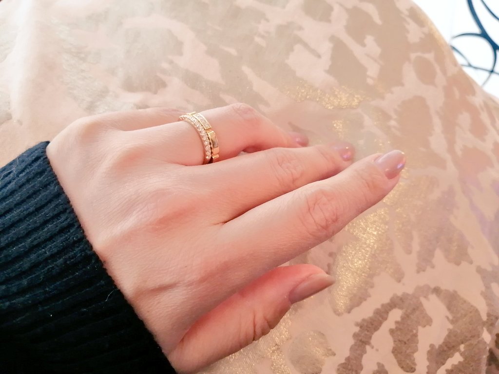 石取れしてたハーフエタニティ⁡ ⁡修理上がってきました👩‍🔧⁡ もう3