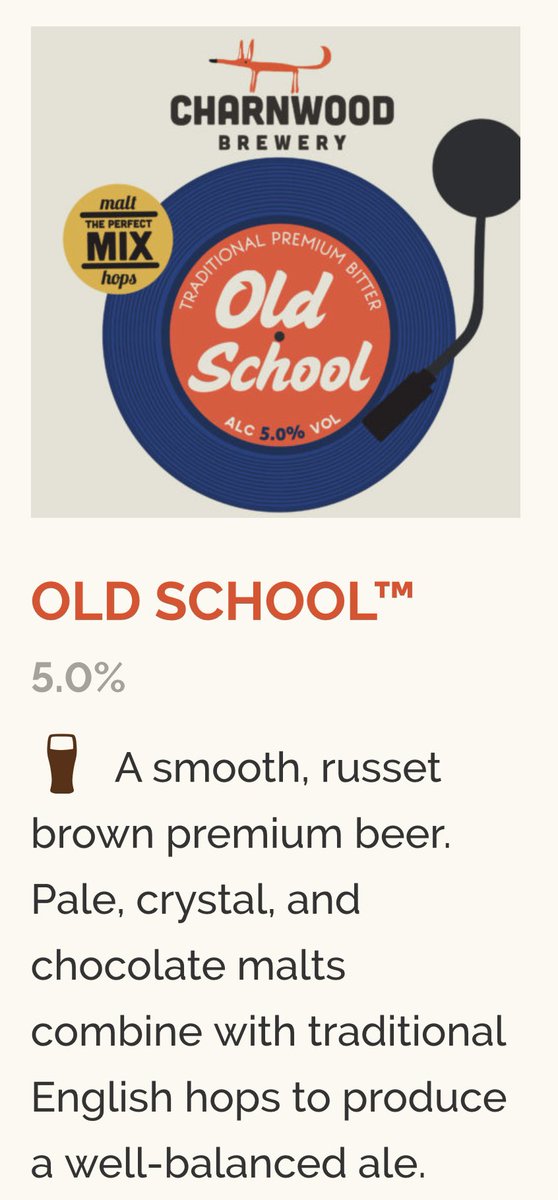 Nipped into <a href="/thesorrelfox/">The Sorrel Fox</a> last night and had a few pints of the cracking <a href="/charnbrew/">Charnwood Brewery</a> Old School 🍻👍🏻