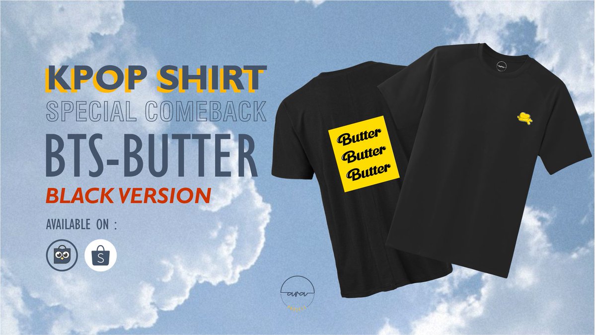 araprojectidn's tweet photo. BTS - Butter, black version
Visit our instagram/marketplace. Check bio for more info ✨
#outwearkorea #outwearbandung #outwearpremium #outwearfashion  #kaossatuanbandung #unisex #unisexshirt #kpop #fashion #bandung  #kaosunisex #kpopshirt #bts #butter #army https://t.co/rddkFNOTPt