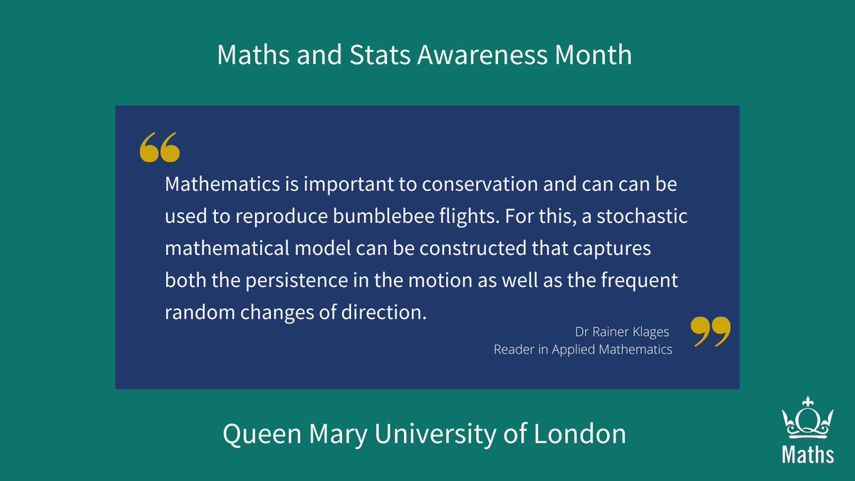 QMULMaths's tweet photo. Shout out to Dr Rainer Klages for today's tweet. 

To learn more about Dr Rainer's research, visit: https://t.co/ksSGQOMy5e

#MathStatMonth #MathsAndStatsMonth #Stochastic https://t.co/pTRAJ33SZo