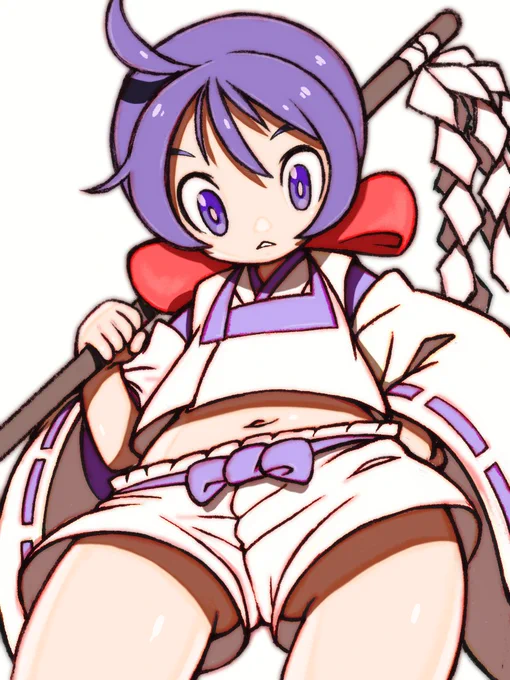 月華の剣士よりあかりはん。「なんでサムスピに出るのがウチやないんや?」  #格ゲーキャラ描こうぜ #月華の剣士 #一条あかり 