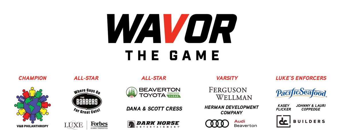 sportoregon's tweet photo. Thank you to all of our WAVOR sponsors for making today's game possible. We appreciate your support! #WAVOR https://t.co/3kni8C48uq