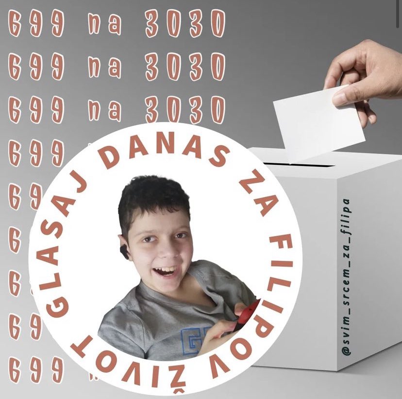 BebaDragic's tweet photo. Glasaj za život. https://t.co/G3q9Zce3Vw