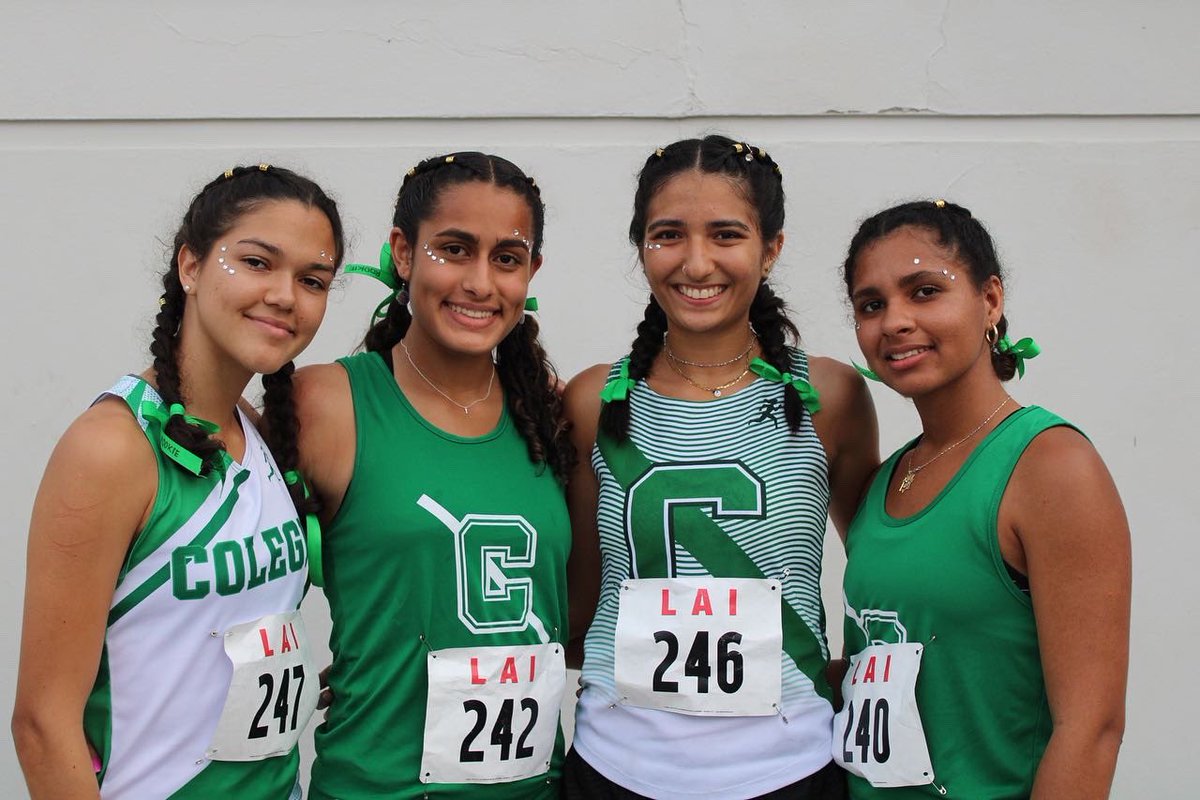 AtletismoJ's tweet photo. El 4x 800m estuvo a cargo de Sofía, Isabel, Jeneysis e Isamaris quienes lucieron y representaron con mucho orgullo los colores verde y Blanco !💚🤍 https://t.co/Kamd4T7Kez